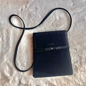 Vintage GUESS Black Handbag with Bow Detail on Front